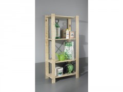 ETAGERE PIN 4 TABLETTES 170X82X40 SPACEA